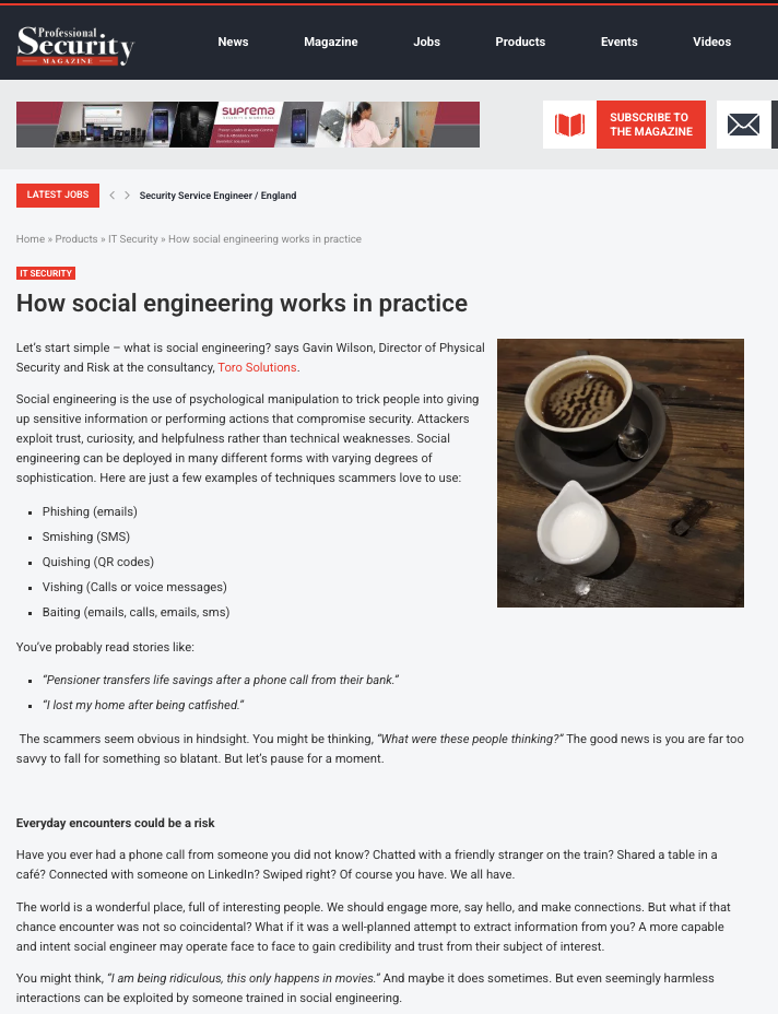 How social engineering works in practice