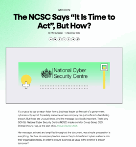 The NCSC Says “It Is Time to Act”, But How?