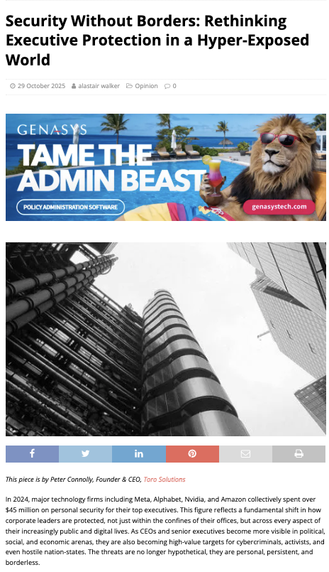 Security Without Borders: Rethinking Executive Protection in a Hyper-Exposed World