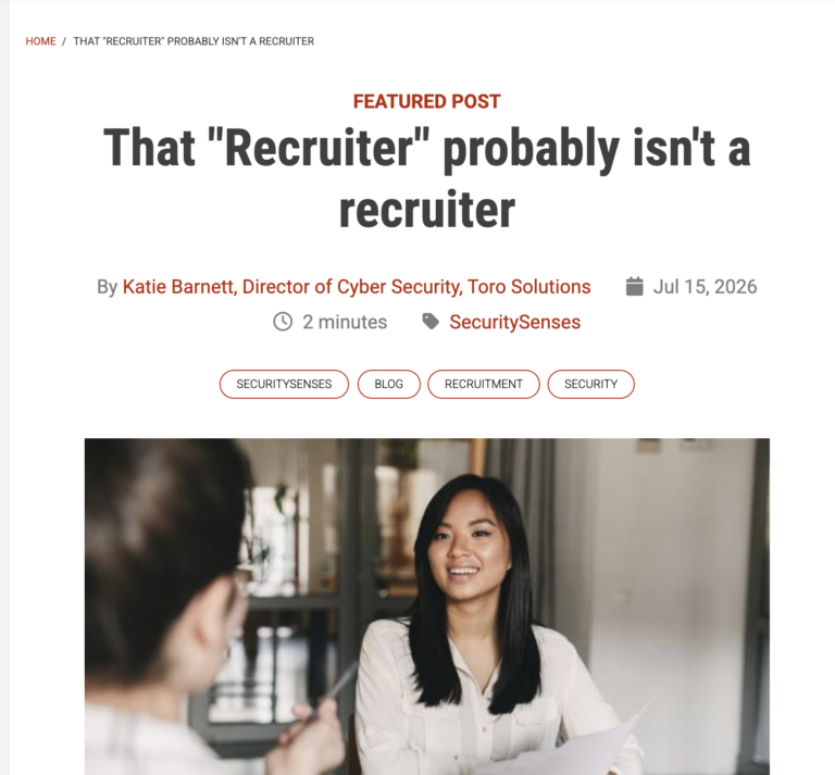 The recruiter probably isn't a recruiter
